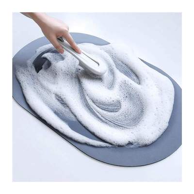 Home Bath Mat Coral Fleece Carpet Water Absorption Nonslip M