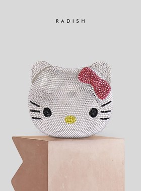 New Super Cute Kitty Girl Cartoon Diamond Bag Holle Cat Dia