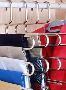 5 Layers Pants Hangers Holders Trousers Hanger Storage Rack