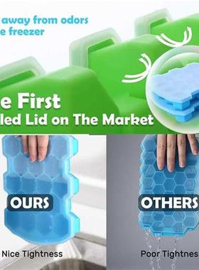 13/37 Grids Ice Cube Mold Leakproof Silicone Cube Maker Ice