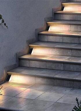 2 Pack Solar Light Step Lamp Ip67 Waterproof Led Solar