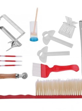 12Pcs Beekeeping Tools Kit Stainless Steel Tool Bee Brush Ex