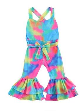 Toddler Newborn Kids Overalls Fashion Baby Girls Tie-Dye