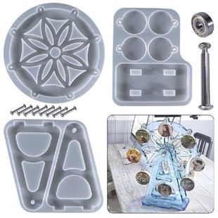 Rotating Wheel UV Crystal Epoxy Resin Mold Desktop