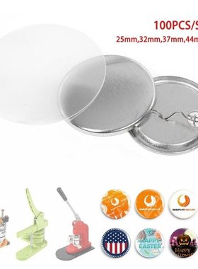 100set DIY Blank Pin Button Badge Material Parts Round Makin