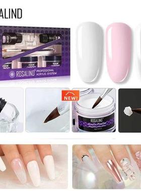 ROSALIND Acrylic Nail Kit Crystal Powders For Manicure 3D Na