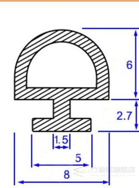 5 Meters bottom width 5/6/7mm low temperature resistance sil