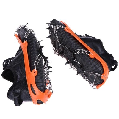 1 Pair 11 Teeth Steel Ice Gripper Spike for Shoes Anti Slip