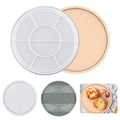 1PC Silicone Mold Lade Beton Schimmel Terrazzo Ronde Plaat B