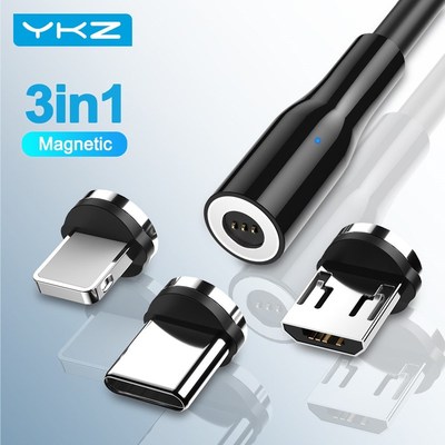 YKZ LED Micro USB Type C Magnetic Cable Charger Magnet Cabl
