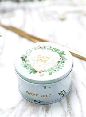 Marble Floral Tin Can Lovely Mini Gift Jewelry Tin Box Cooki