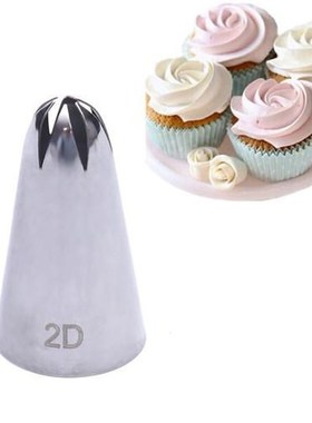 2D Large Size Rose Flower Cake Decorating Icing Tip Cupcake