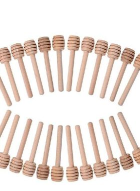50 Pack of Mini 3 Inch Wood Honey Dipper Sticks,