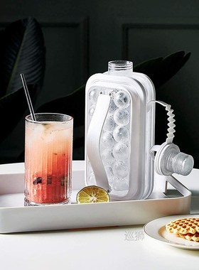 Portable Ice Ball Maker Mold DIY 2 in 1 Ice Frame Water Bott