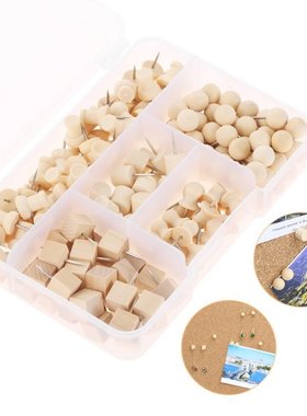 180pcs Wooden Thumbtacks Drawing Wall Studs Sharp  Board Pin