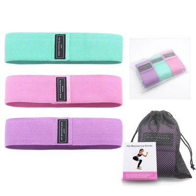 3 pcs fabric resistance bands booty band set gym equipt work
