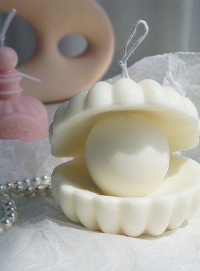 Pearl Shell Shaped Silicone Candle Mold 3D Aromatherapy Seas