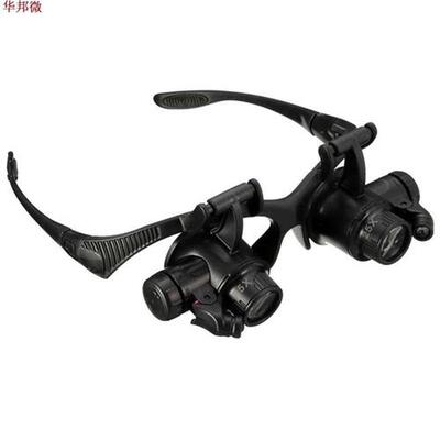 Portable 10X 15X 20X 25X Spectacles Glasses LED Lamp Magnifi