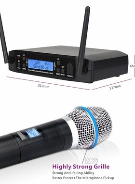NTBD GLXD4 B87a Wireless Microphone   2 Channels UHF Profess