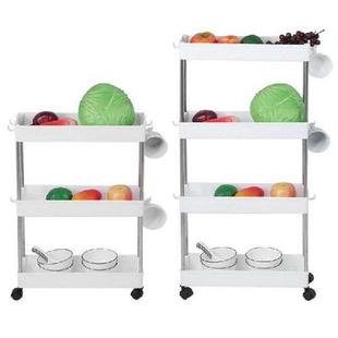 Multi-Layer Slim Storage Cart Mobile Shelving Unit