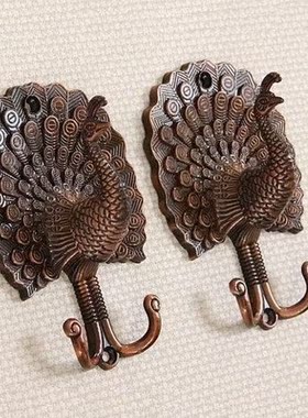 Peacock - Curtain Tie Backs Decorative Hooks Unique Coat Han