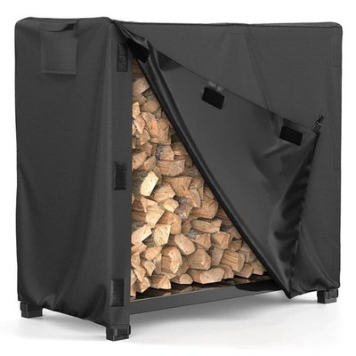 Firewood Log Rack Cover 4FT Outdoor Waterproof Windproof Hea