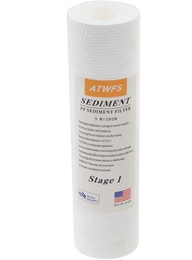 ATWFS Water Filter Caridge 2pcs 1Micron PPF Cotton 2pcs 5Mic