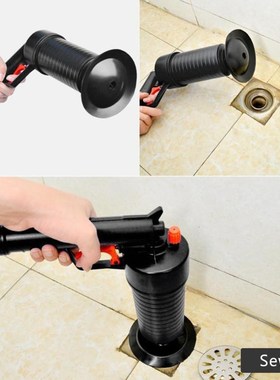 Toilet Air Power Pump Dredge Plug Bathroom Drain Manual Sink