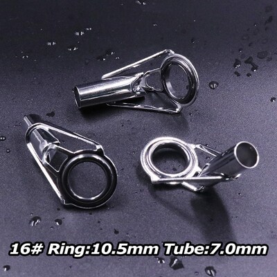 3Pcs Fishing Rod Guides Tips Top Stainless Steel Building Re