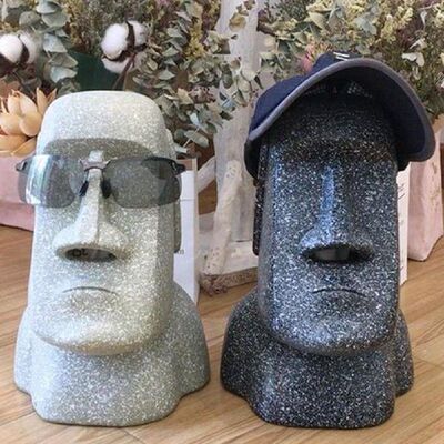Tissue Holder Easter Island Face Shape Tissue Organizer
