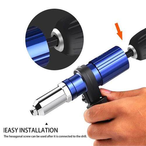 Electric Rivet Kit 2.4mm-4.8mm Rivet Nut Tool Bit Adapter Co
