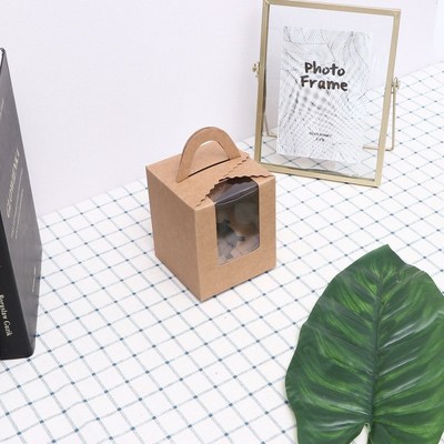 Multi-purpose Kraft Paper White/Brown Cupcake Boxes Individu