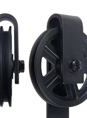 Local Warehouse 2 Pcs Black Rustic Carbon Steel Sliding Wood