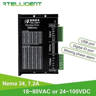 R86mini Nema 34 7.2A Stepper Motor Driver 18~80VAC 24~100VDC