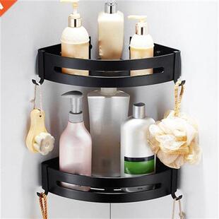 Bathroom Corner Shelf Triangular Toilet Rack Organizer Drain