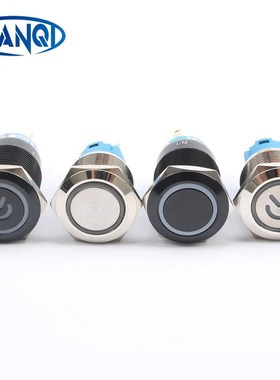DIANQI 19mm Waterproof Metal Push Button Switch With LED lig