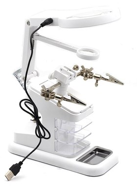 Third Hand Soldering Iron Stand Welding Tool With Illuminat