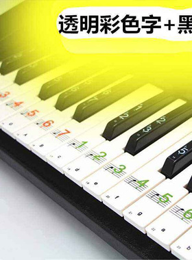 61 key electronic piano keyboard sticker 88 transparent beg