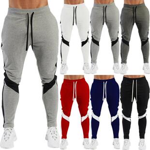 Men Drawstring Jogger Pants Track Bottom Slim Fit Sports Gym