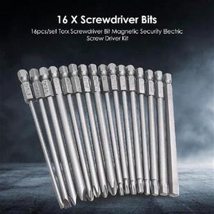16pcs 100mm Length Electric Screw Driver Set S2 Steel