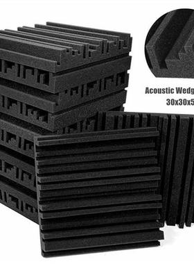6/12/24Pcs Studio Acoustic Foam Panels Soundproof Sponge Dif