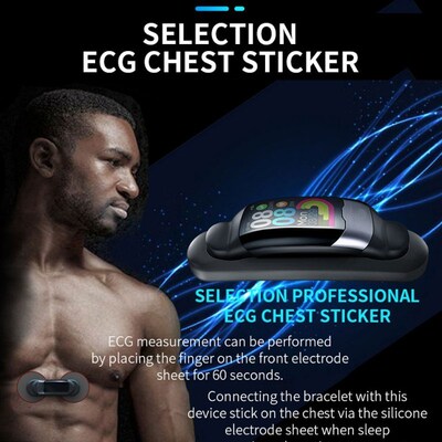 ECG PPG Smart Bracelet HRV Heart Rate Blood Pressure Monitor