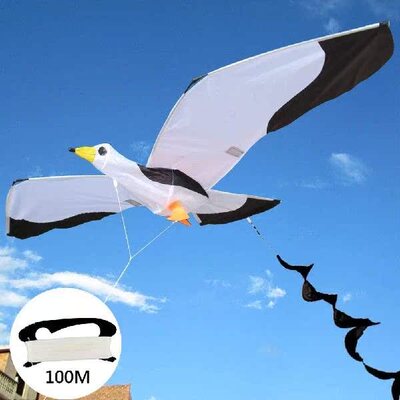 Kids Lifelike 3D Seagull Kite Flying Game Outdoor Sport Fun