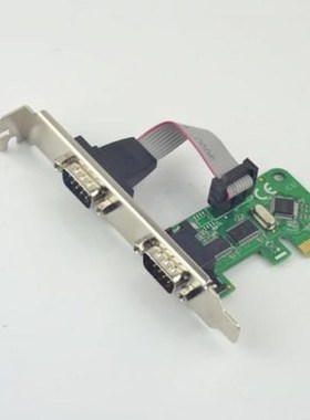2Port RS232 Serial PCI-Express Expansion Card RS-232 COM DB9