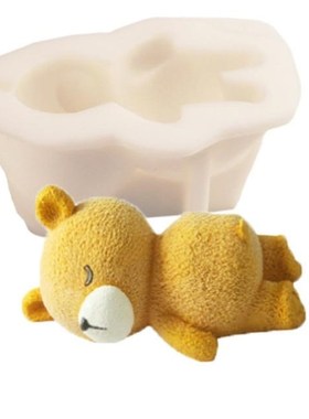 1PC Silicone Mousse Cake Mold 3D Sleeping Bear Shape Ice Cre