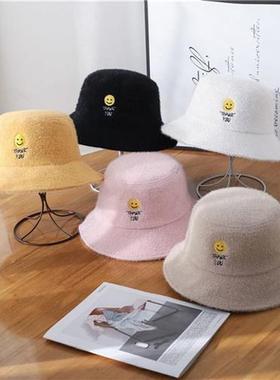 Autumn and winter rabbit hair blended fishermans hat female