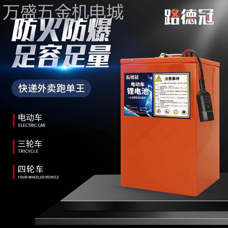 适用于电动摩托外卖车宁德比亚迪48v72v60伏三四轮铁锂磷酸锂电池