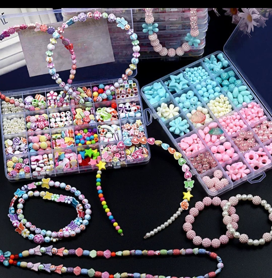 手工DIY串珠材料包女孩子创意手链手串项链儿童益智串珠玩具,玩具/童车/益智/积木/模型,手工串珠/穿珠/首饰编织,淘宝优惠券,粉丝福利购,淘宝优惠卷