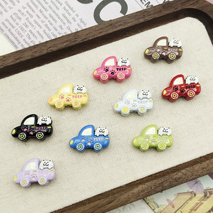 【65包邮】定制款合金双面双拼皮卡兜风小猫DIY手作创意饰品配件