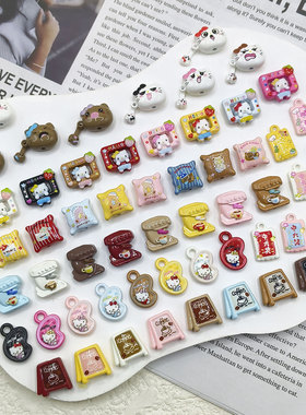 【65包邮】合金抱枕KT相框咖啡牌牌咖啡机DIY手作饰品配件串饰